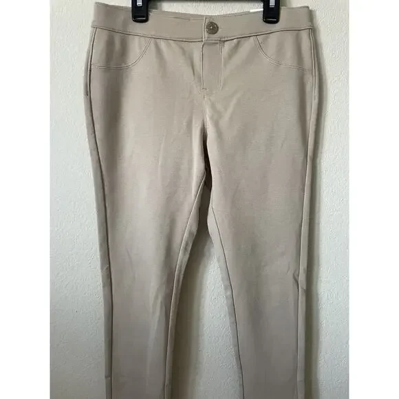 Old Navy Tan Uniform Girls' Adjustable Waist Ponte Knit Jeggings Pants Size 16 - Picture 3 of 8
